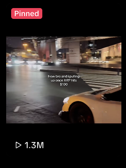Brainfreezy TikTok pinned video — 1.3M views